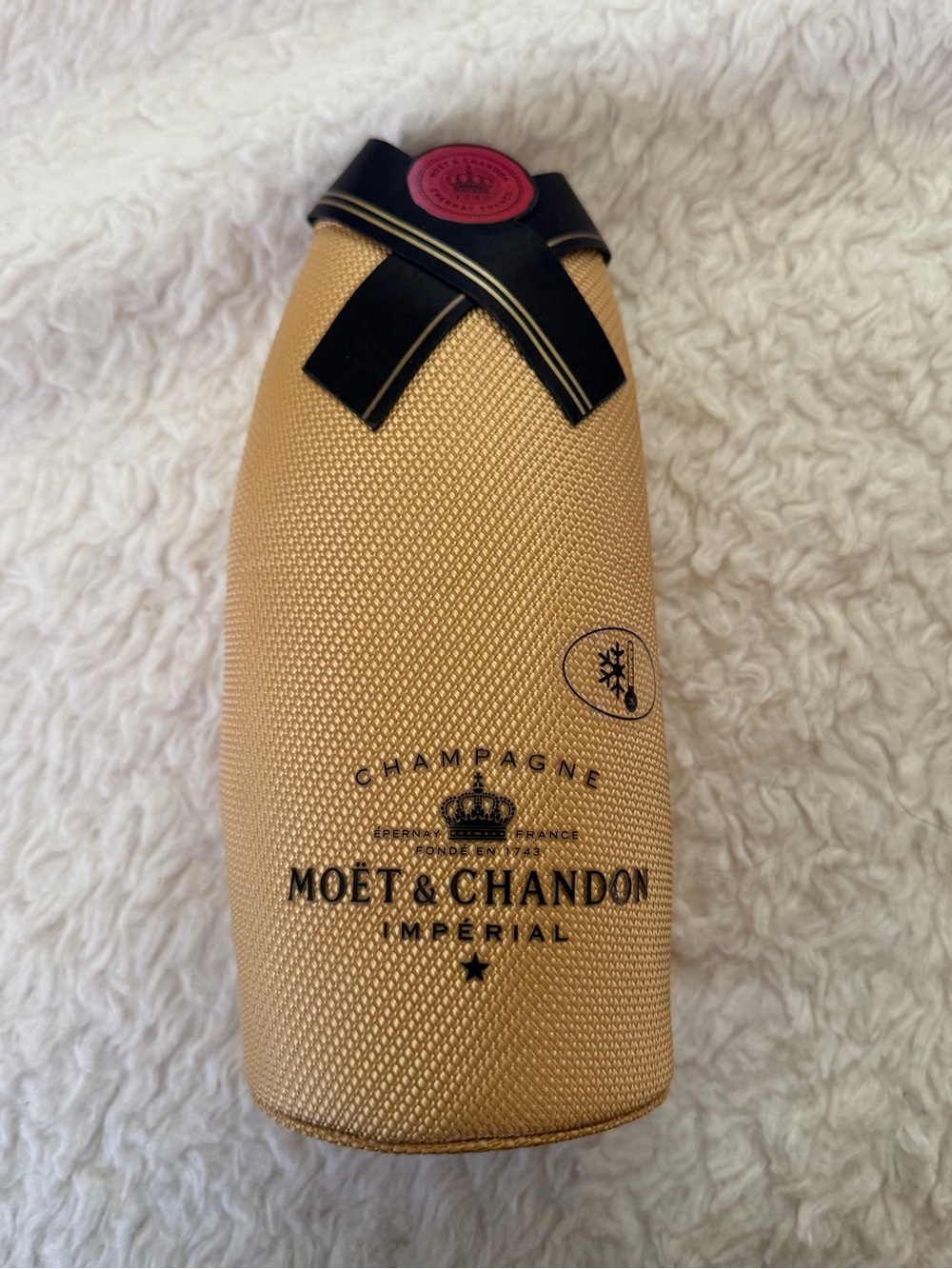 Moët Chandon Textured Gold Bottle Sleeve with Black Base